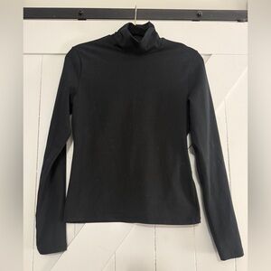 Abercrombie & Fitch Soft A&F Essentials Black Long Sleeve Mock Neck